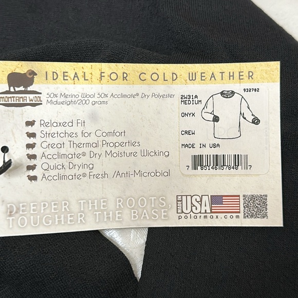 PolarMax MONTANA WOOL 2.0 Crewneck Long Cleve - Black - Picture 6 of 11